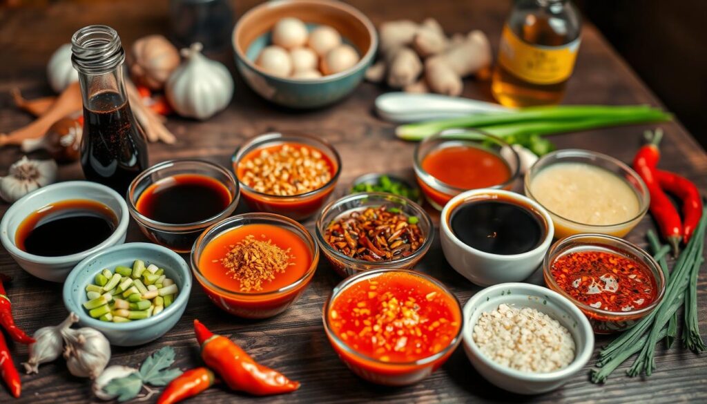 Asian sauces and seasonings