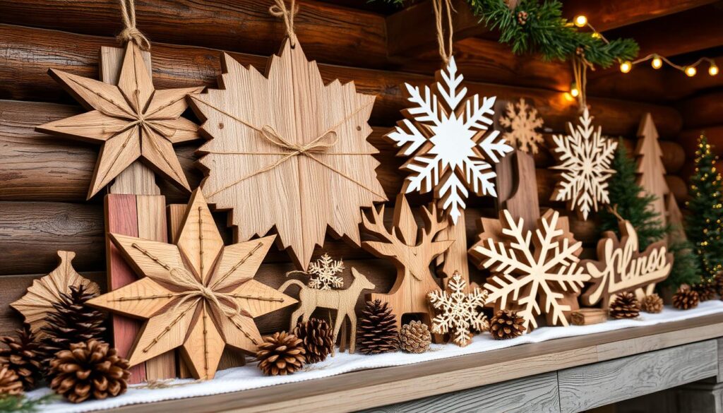 Reclaimed wood Christmas decorations