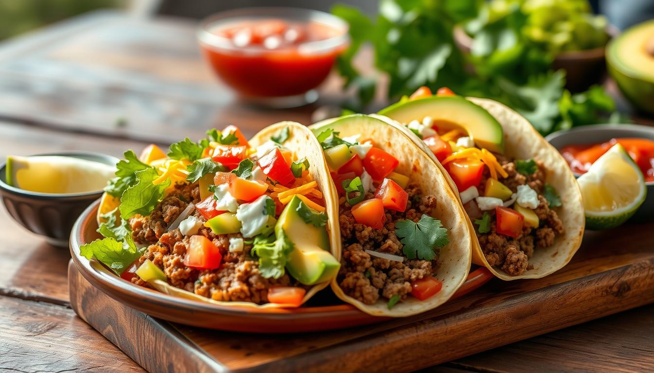 ground beef tacos, easy tacos, quick tacos, 30 minute tacos, taco night, family